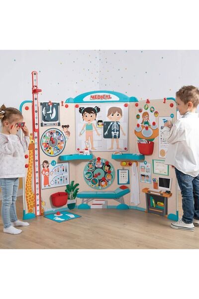 Smoby Çocuk Oyuncak Medikal Kabin Doktor Ofisi Eğitici Öğretici Set Aksesuarlı