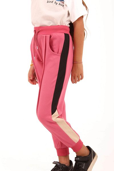 Perendi Garni Detailed Girl's Sweatpants Dusty Rose