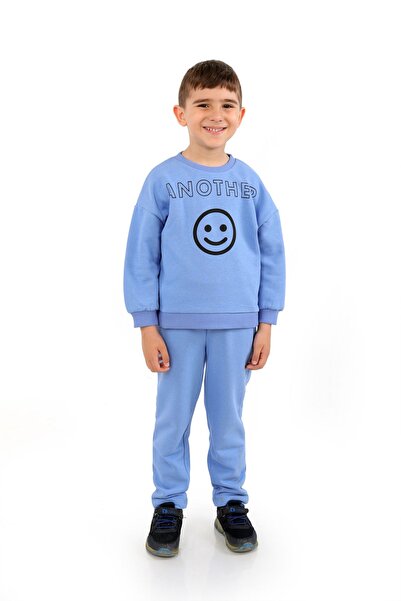 DİVİSTA Çocuk Mavi Renk Sweatshirt-Eşofman Takım