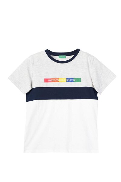 Benetton Μπλουζάκι για αγόρι - Γκρι μελανζέ