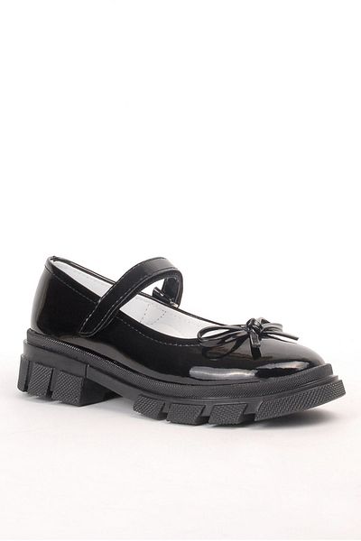 Rıdvan Çelik Girl's Black Patent Leather Ballerinas - School Shoes