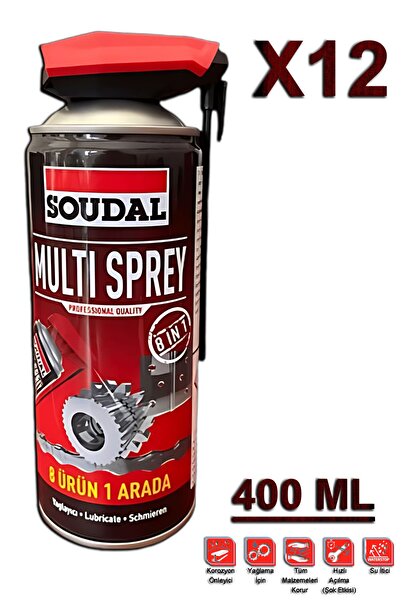 Soudal Kobra Başlıklı Multi Sprey 400 ML (12 Adet)