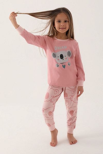Rolypoly Pink Girl's Long Sleeve Pajama Set