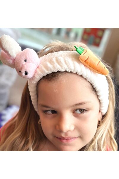 QUEEN AKSESUAR Jucărie pufoasă de pluș Iepure Morcov 3d Moale Bebeluș Copii F...