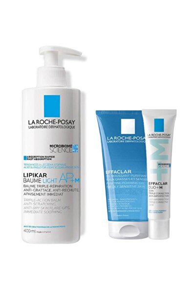La Roche Posay KURU CİLTLER İÇİN LIGHT NEMLENDİRİCİ BALSAM VE SEYAHAT BOY YAĞLI CİLT BAKIM KİTİ SET 400ml+50ml+15ml