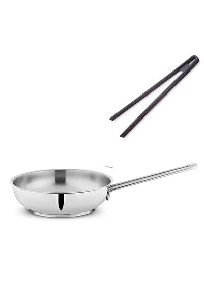 Schafer 28 Cm Çelik Tava Ve Silikon Maşa