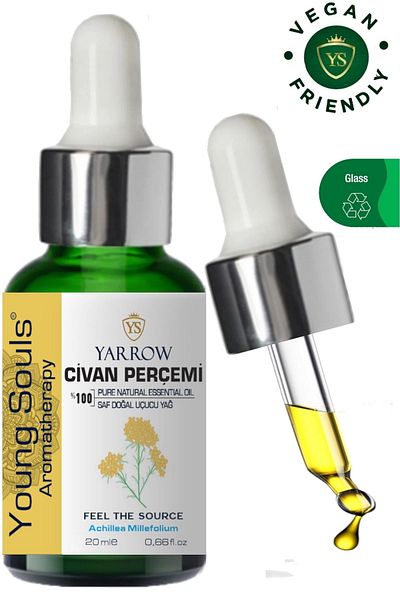 YOUNG SOULS Yarrow Essential Oil - Yarrow Perch Essential Oil 20 Ml, Aromatherapy
