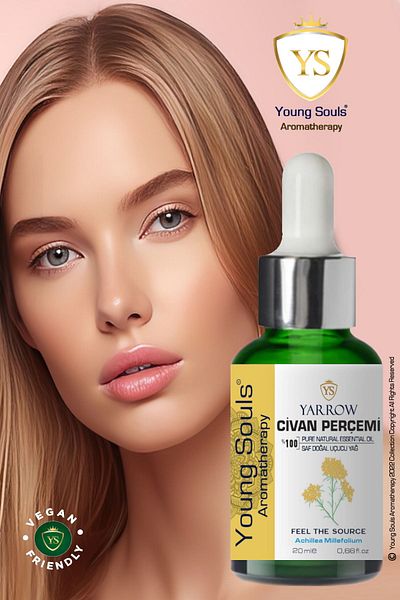 YOUNG SOULS Yarrow Essential Oil - Yarrow Perch Essential Oil 20 Ml, Aromatherapy