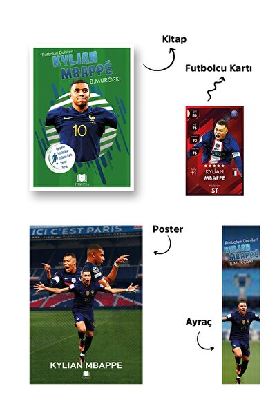 Parana Yayınları Mbappe Futbolun Dahileri / Futbolcu Kartı, Poster ve Ayraç Hediyeli!