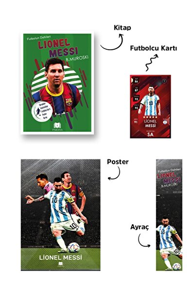 Parana Yayınları Messi Futbolun Dahileri / Futbolcu Kartı, Poster ve Ayraç Hediyeli!