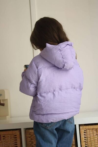 Tudekids TUDE KİDS YENİ SEZON SU GEÇİRMEZ KIZ ÇOCUK ŞİŞME MONT