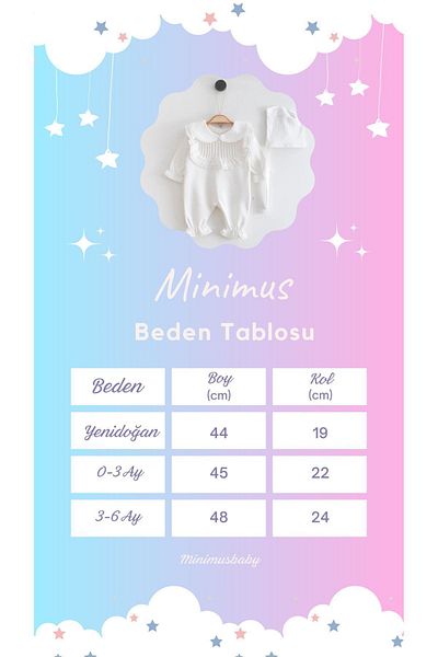 Minimus Newborn Baby Girl Hospital Outlet Ribbed Lace Detailed Jumpsuit Set Cotton Baby Mevlüt Set