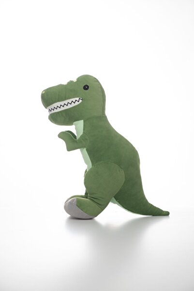 Pufu Toys Sevimli Yeşil Dinozor, Tirex Peluş Oyuncak - Yumuşak Ve Eğlenceli Oyun Arkadaşı 40 Cm