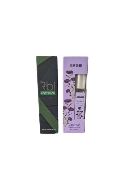 Rebul Extreme Men 20 ml Edt & Angie Oriental Women 15 ml Edp Parfüm seti-3893...