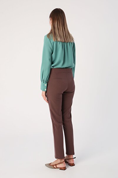 ALLDAY Mink Lycra Cigarette Trousers
