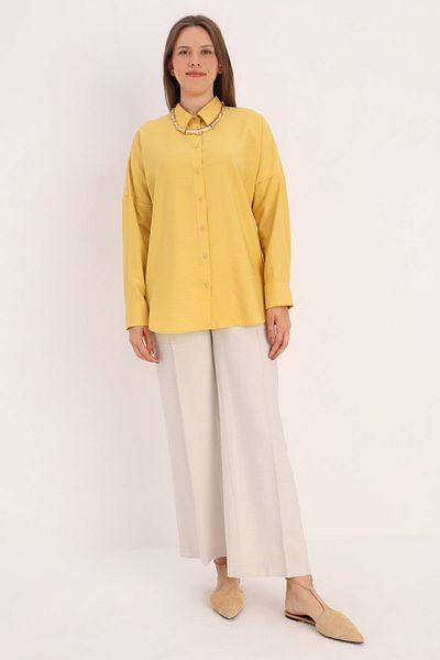 ALLDAY Κίτρινο Oversize Basic πουκάμισο