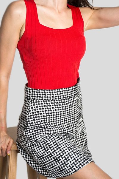 Butik Arvila Women's Sleeveless Blouse Thick Strap Athlete Thin Summer Square Collar Knitwear