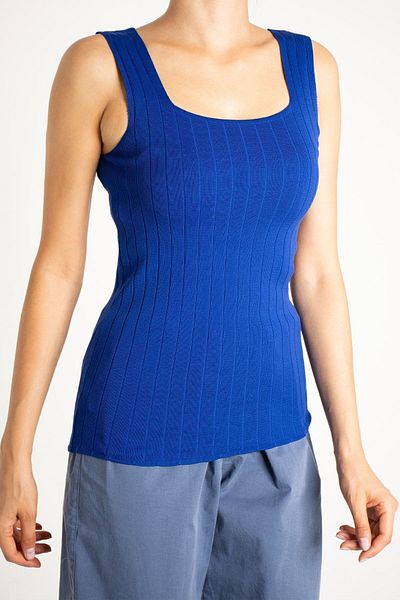 Butik Arvila Women's Sleeveless Blouse Thick Strap Athlete Thin Summer Square Collar Knitwear