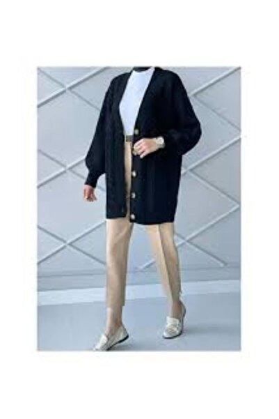 Hannar butik Hair Knitted Patterned Knitwear Cardigan