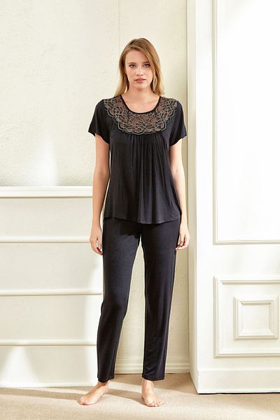 CAROLINE SET PIJAMA MÂNECĂ SCURTĂ