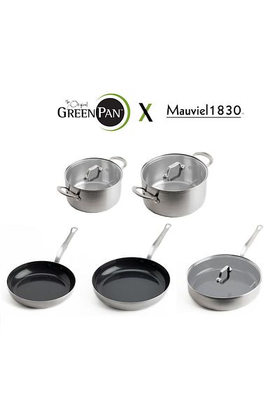 Greenpan X Mauviel La Collection 8 Piece Cookware Set Limited Editon