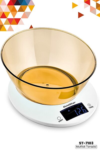 GOLDMASTER Goldstar Geniş Led Ekranlı Dokunmatik Dijital Hassas 1gr-5kg Mutfa...