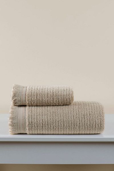 İrya Bliss Premium 2-Piece Towel Set - 100% Cotton, Ash 50x90 - 70x140