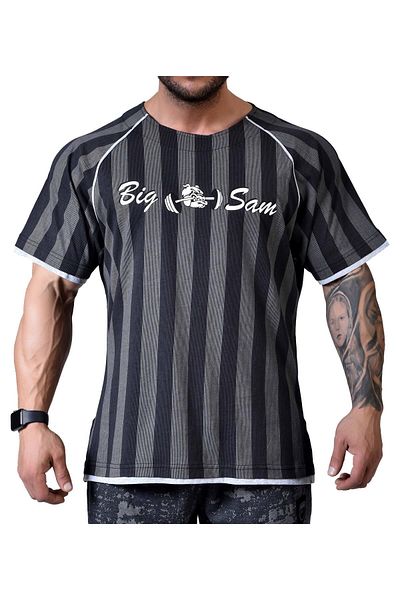 Big Sam Oıdschool Rag Top Bodybuilding Training T-Shirt 3164
