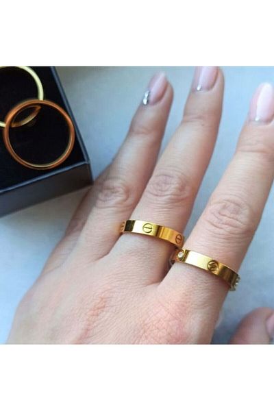 Accessories Thin Ring Without Stones - Gold