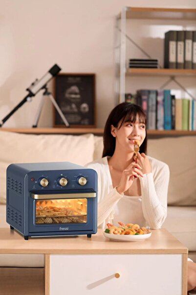 Fressi Mini Fırın Akıllı Kore Fırını Süre Ve Derece Ayarlı Airfryer Fonksiyonlu 13 Litre Fritöz Af-01