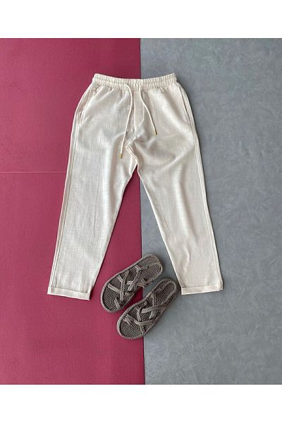 MFU collection Ανδρικό άνετο λινό παντελόνι Oversize Loose Cut