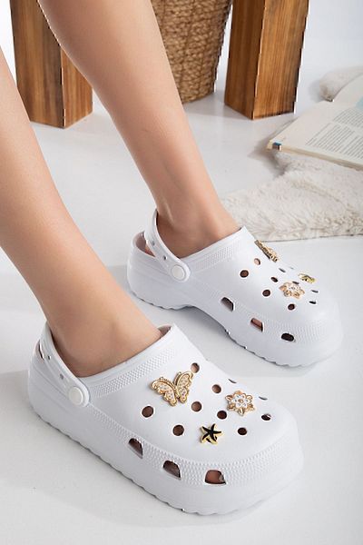 PLN SHOES Παντόφλες Νοσοκομείου Chef Nurse Doctor με άνετη σόλα υψηλής κλίμακας - Σταυρός