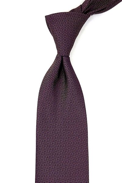 Kravatkolik Plum Brown Dot Patterned Handkerchief Tie - KK12704