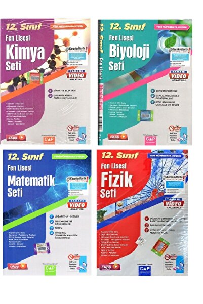 Çap Yayınları 12. Sınıf Fen Lisesi Matematik -Fizik -Kimya -Biyoloji Fasikül ...