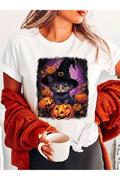 WOODROFFE Γυναικείο μπλουζάκι με θέμα το Halloween Halloween Crew Neck Oversi...