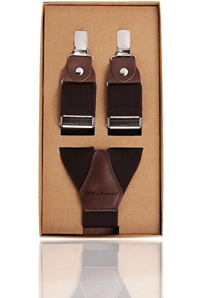 La Pescara Kahve Renk Isme Özel Pantolon Askısı