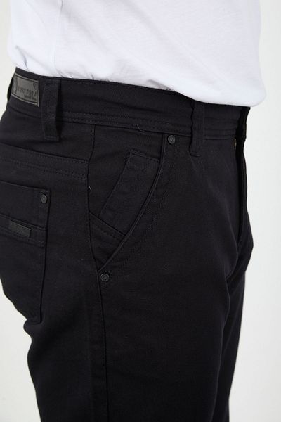IMPOSING JNS Men's Dark Blue 5 Pocket Wide Fit Cotton Regular Fit Classic Pants