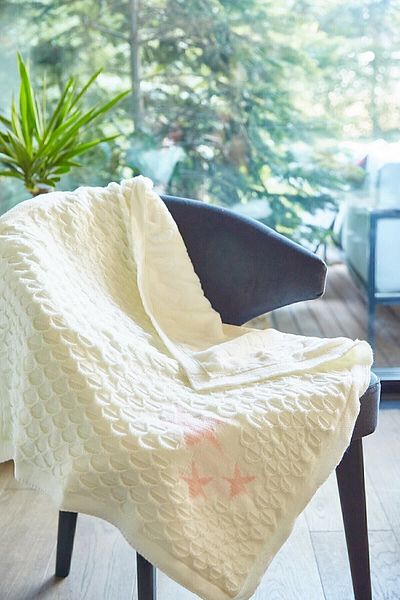 Arma Baby's Double Sided White Star Towel Blanket 85 X 85