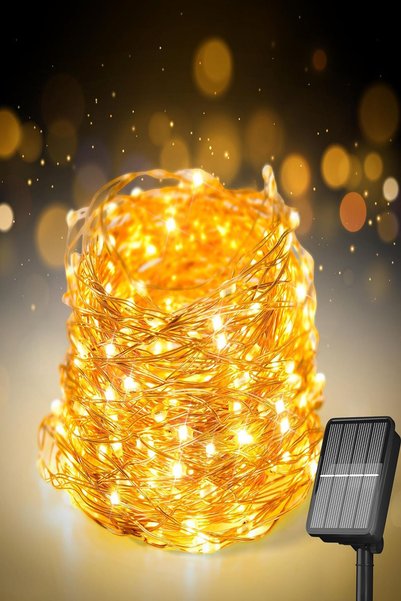 Tor Store 200'ledli Güneş Enerjili 8 Modlu Peri Led Işık Aydınlatma Bahçe Noe...