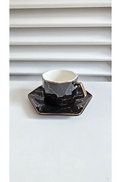 housein Gold Gilded Porcelain Coffee Cup - Office 2 Pieces