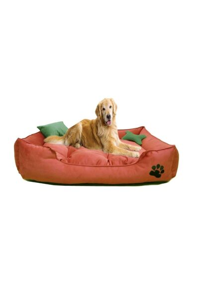 Mavi Vitrin Elite Yıkanabilir Ultra Soft Large Büyük Irk Köpek Yatağı Kiremit...