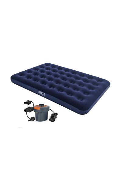 BESTWAY Çift Kişilik Şişme Yatak Seti 191x137x22cm 67002 62139 Elektrikli Pom...