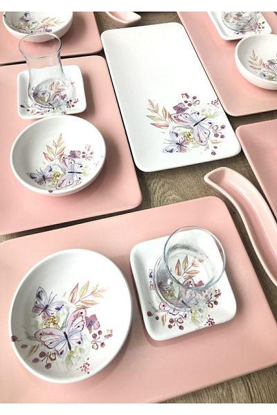 GULHANILE Siera Spring Series 27 Piece Breakfast Set for 6 Persons
