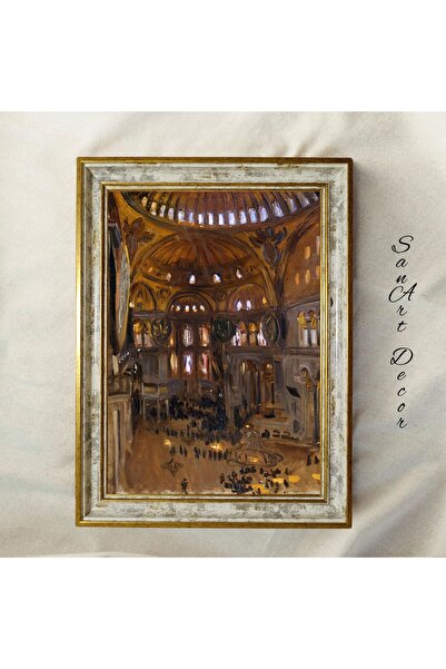 Sanart Pictură de epocă, pictură în ulei, pictură înrămată, decor artistic, pictură unică, pictură Hagia Sofia