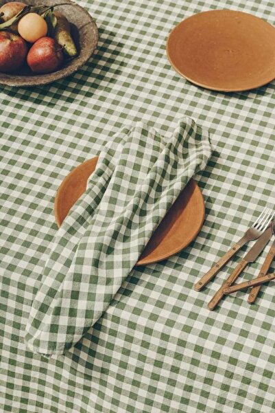 Arma House Yeşil Pötikare Desenli Piknik Ve Masa Örtüsü 170*170 Cm