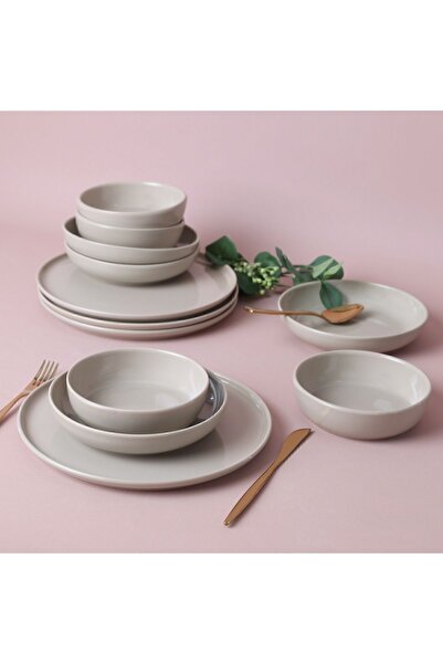 GULHANILE Moderna 12 Parça 4 Kişilik Yemek Takımı Nordic Taupe