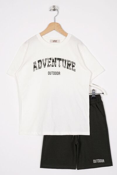 zepkids Костюм з шортами для хлопчиків, з принтом, екрю, для новонароджених