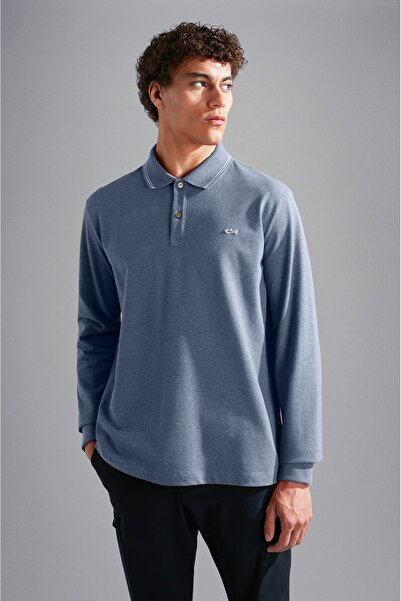 PAUL&SHARK MEN'S KNITTED POLOSHIRT C.WCOTTON