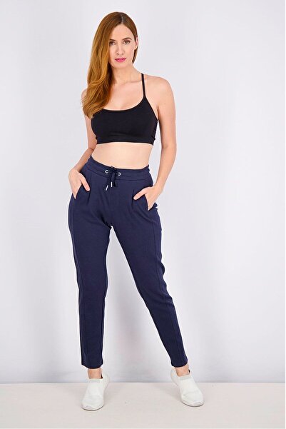 Tchibo Women Stretchable Jogger Pants, Navy Blue