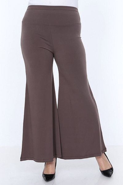 Palena Plna8204 - Sandy Long Palazzo Mink Trousers